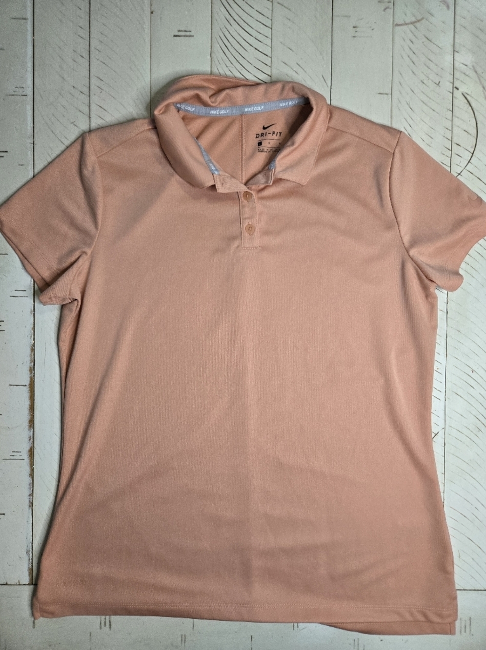 Nike Golf Dri-FIT Polo Women’s Medium Peach Short Sleeve Active Top